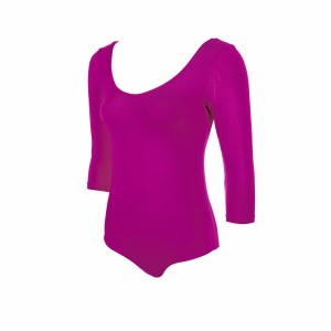 BODY amarantowe okrągłe dekolty