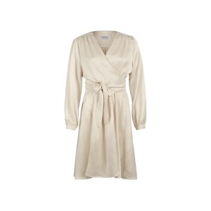 sukienka ZAPLATANA szampańska