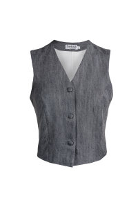 Kamizelka szara dżinsowa