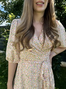 sukienka NIEZŁA SZTUKA krótka w stokrotki