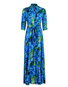 Sukienka KOSZULOVA maxi hibiskus