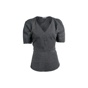 Bluzka z baskinką PIERWSZY DZWONEK szara