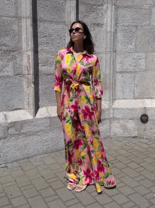 Sukienka KOSZULOVA maxi w lilie